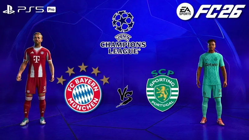 Cầu thủ Bayern Munich vượt qua hậu vệ Sporting CP trong trận đấu Cầu thủ Bayern Munich vượt qua hậu vệ Sporting CP trong trận đấu